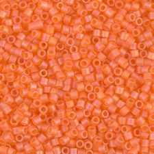 Miyuki delica beads 10/0 - Matted transparent orange ab DBM-855